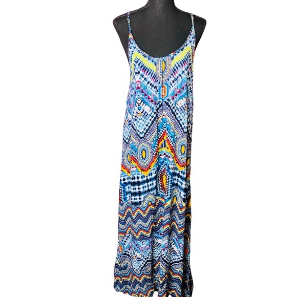Dresses & Skirts - 💜3/25 Beautiful Boho Print Long Spaghetti Strap Maxi Dress